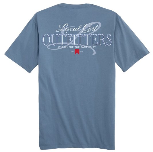 Juniors' Local Girl Ultra Text SS Tee (Slate)