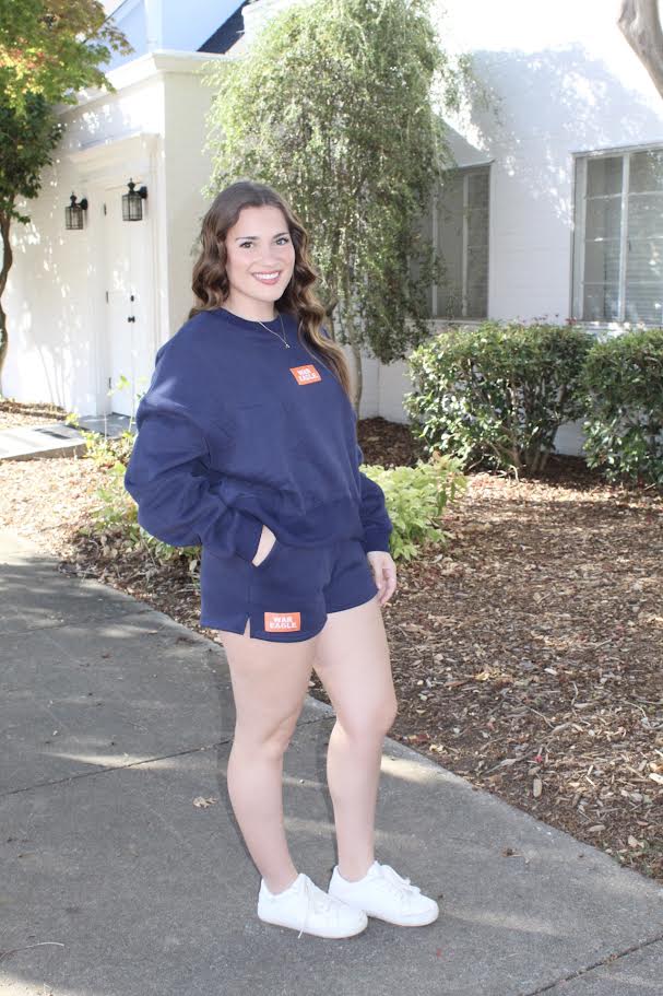 WAR EAGLE Patch Gameday Crewneck (Navy/Orange)