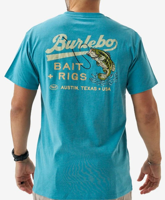 Men's Burlebo Bait And Rigs S/S Tee (Cyan)