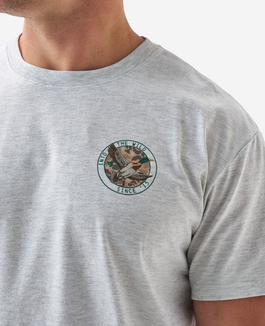 Men's Burlebo Camo Mallard Duck S/S Tee (Ash Grey)
