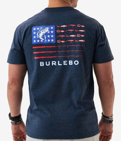 Men's Burlebo Fishing USA S/S Tee (Navy)