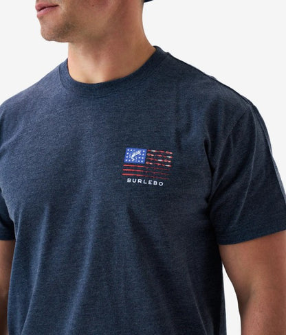 Men's Burlebo Fishing USA S/S Tee (Navy)