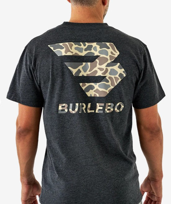 Men's Burlebo Flying B Deer Camo Logo S/S Tee