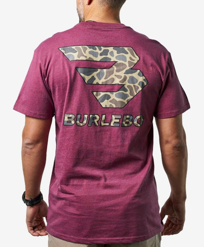 Men's Burlebo Flying B Deer Camo Logo S/S Tee