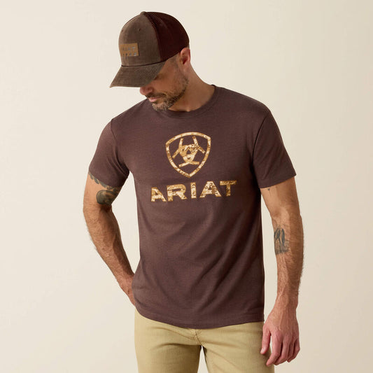 Men's Ariat Liberty USA Digi Camo T-Shirt (Brown Heather)