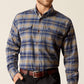 Men's Rebar Flannel DuraStretch Work Shirt (Navy/Khaki)