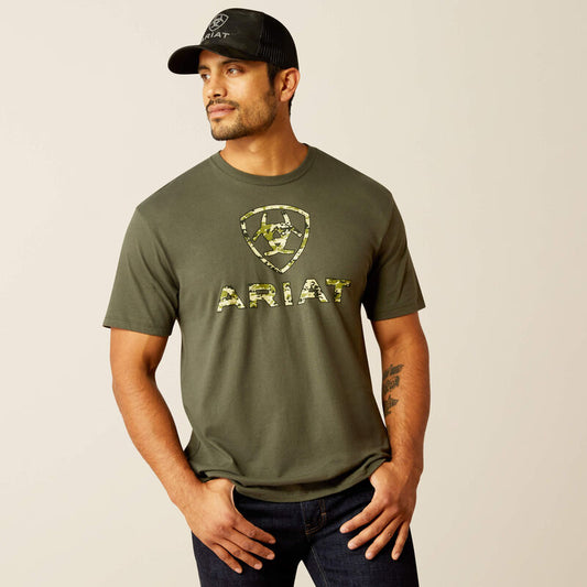 Men's Ariat Liberty USA Digi Camo T-Shirt (Dark Olive)