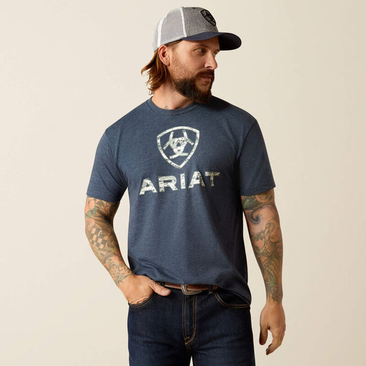 Men's Ariat Liberty USA Digi Camo T-Shirt (Navy Heather)