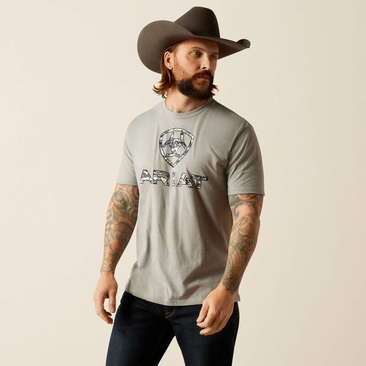 Men's Ariat Liberty USA Digi Camo T-Shirt (Stone Heather)