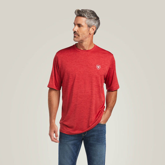 Men's Ariat Charger Vertical Flag Tee (Scooter) *RED