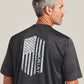 Men's Ariat Charger Vertical Flag Tee (Charcoal)