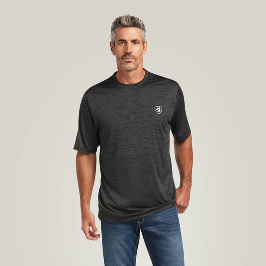 Men's Ariat Charger Vertical Flag Tee (Charcoal)