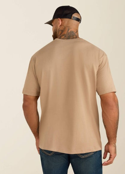 Men's Ariat Rebar Cotton Strong Standard Pocket T-Shirt (Greige)