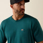 Men's Ariat Rebar Cotton Strong Standard Pocket T-Shirt (Mediterranean)