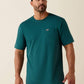 Men's Ariat Rebar Cotton Strong Standard Pocket T-Shirt (Mediterranean)