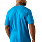 Men's Ariat Rebar Cotton Strong Standard Pocket T-Shirt (Methyl Blue Heather)