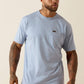 Men's Ariat Rebar Cotton Strong Standard Pocket T-Shirt (Washed Rain Heather)