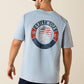 Men's Ariat Rebar Cotton Strong Skull T-Shirt (Dusty Blue)