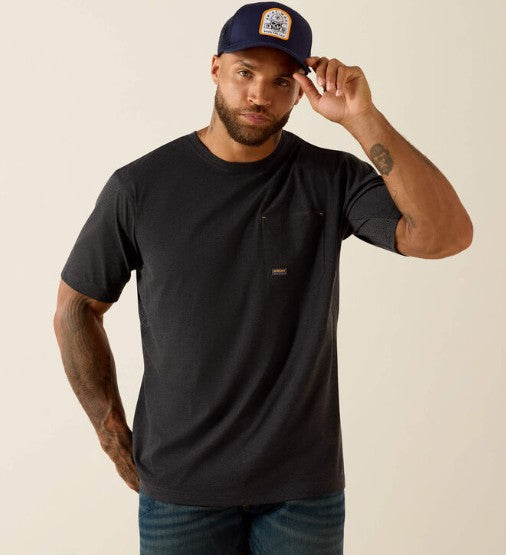Men's Ariat Rebar Workman Brickyard T-Shirt (Charcoal Heather USA)