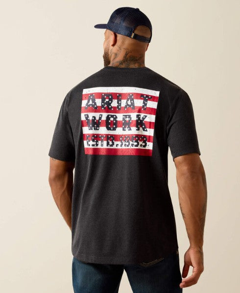 Men's Ariat Rebar Workman Brickyard T-Shirt (Charcoal Heather USA)
