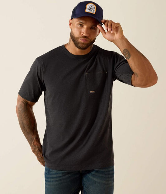 Men's Ariat Rebar Workman Brickyard T-Shirt (Charcoal Heather USA)
