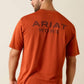 Men's Ariat Rebar Heat Fighter Textured Logo T-Shirt (Burnt Brick)