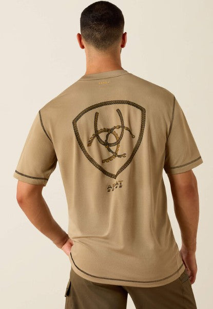 Men's Ariat Rebar Heat Fighter Tool T-Shirt (Greige)