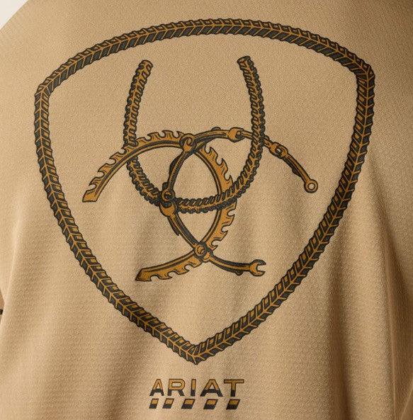 Men's Ariat Rebar Heat Fighter Tool T-Shirt (Greige)