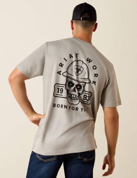 Men's Ariat Cotton Strong Hardhead T-Shirt (Limestone)