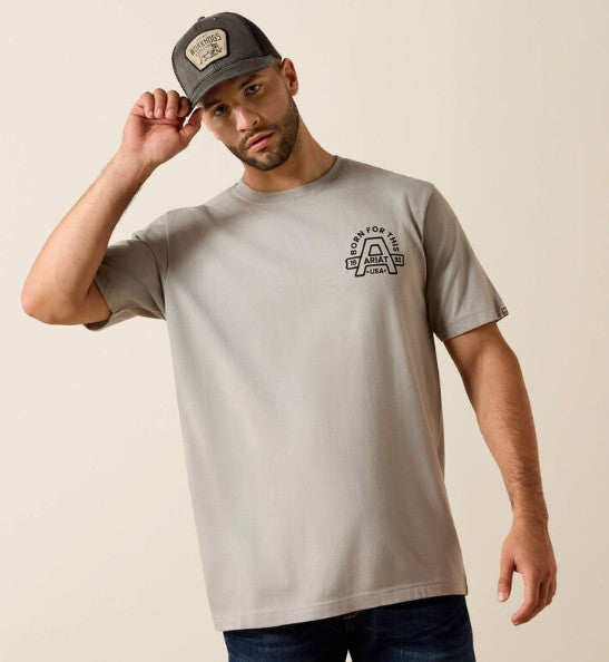 Men's Ariat Cotton Strong Hardhead T-Shirt (Limestone)