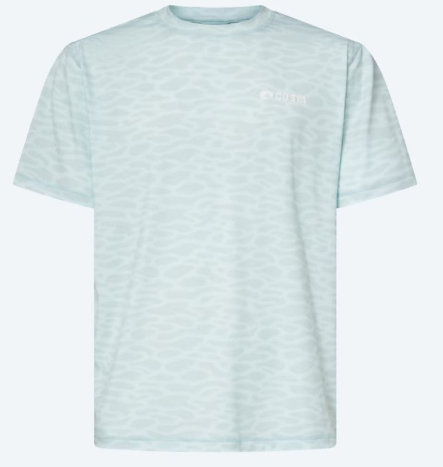 Men's Costa Voyager Crew S/S (Waterprint Arctic Blue)