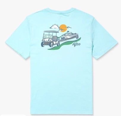 Men's Aftco Fairwaves Trailer SS Pocket T-Shirt