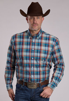 Men's Amarillo L/S Plaid Button Shirt