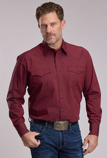 Men's Roper Solid L/S Snap Western Shirt