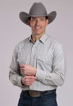 Men's Roper Stripe L/S Snap Western Shirt