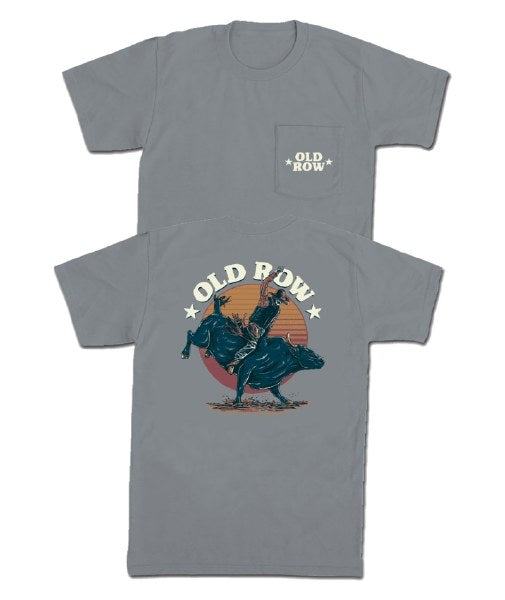 Old Row The Bucking Bull S/S Pocket Tee (Granite)