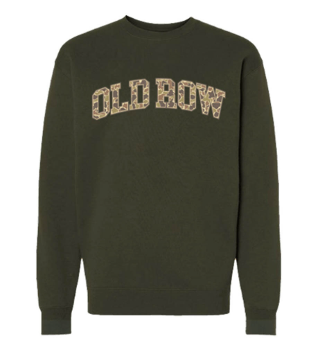 Old Row Camo Crewneck Sweatshirt (Army Green)