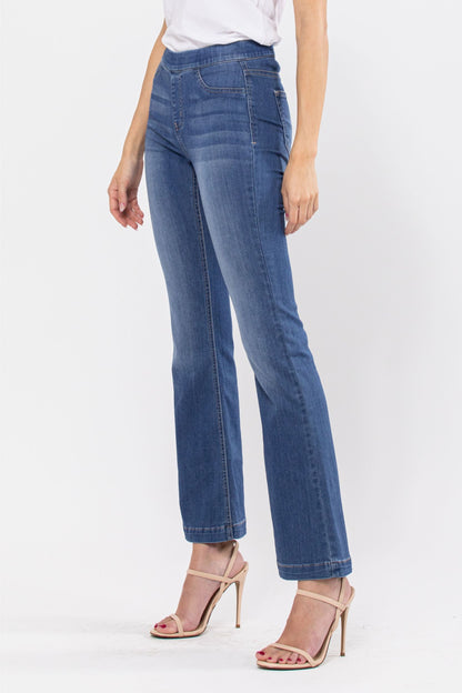Cello Mid Rise Flare Jegging (30 inch Inseam Med Wash)