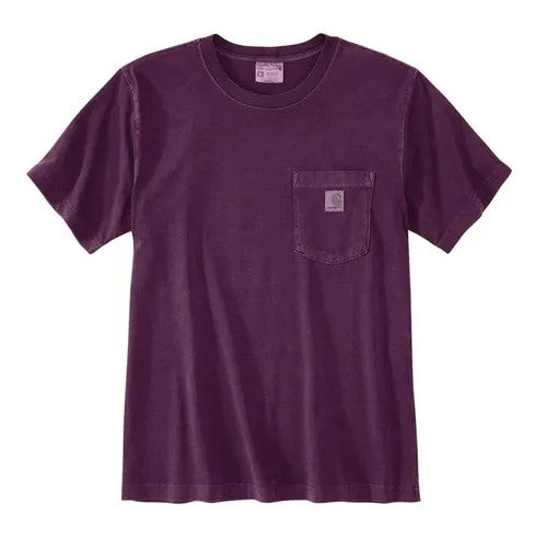 Men's (REG) Carhartt Relaxed Fit Midweight Garment Dyed SS Pocket T-Shirt (Eggplant)