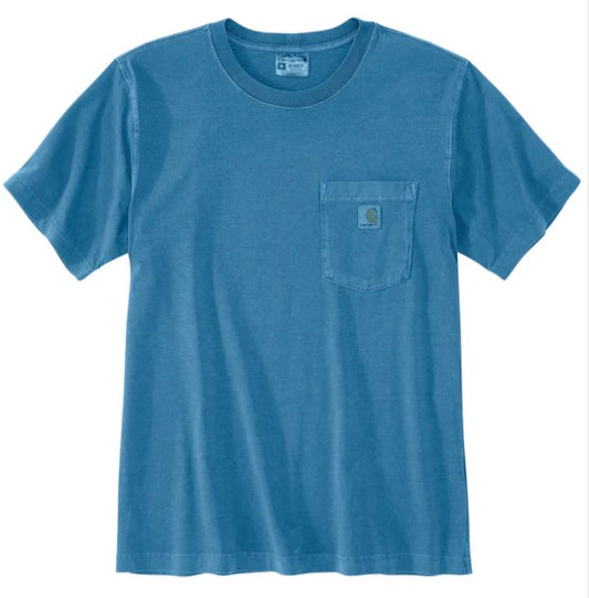 Men's (REG) Carhartt Relaxed Fit Midweight Garment Dyed SS Pocket T-Shirt (Horizon Blue)