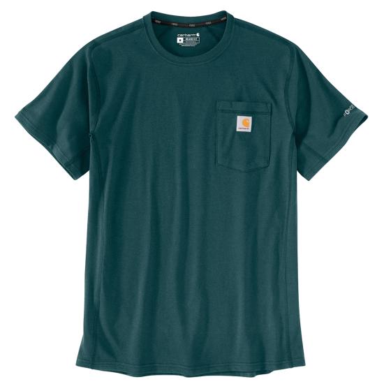 Men's (Reg) Carhartt Force Relaxed Fit Midweight SS Pocket T-Shirt (Greenstone)