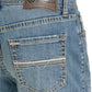 Men's Rock N Roll Denim Relaxed Fit Ladder Stitch Pocket Straight Leg Jeans
