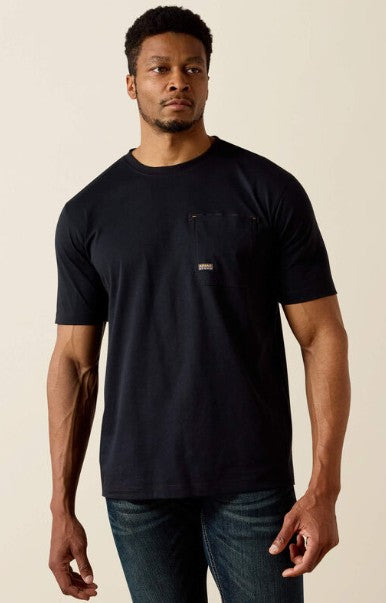 Men's Ariat Rebar Workman Born For This Mask Skull T-Shirt (Black)