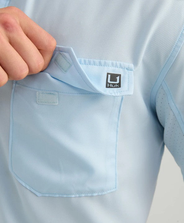 Men's Huk Solid Tide Point S/S Button Down