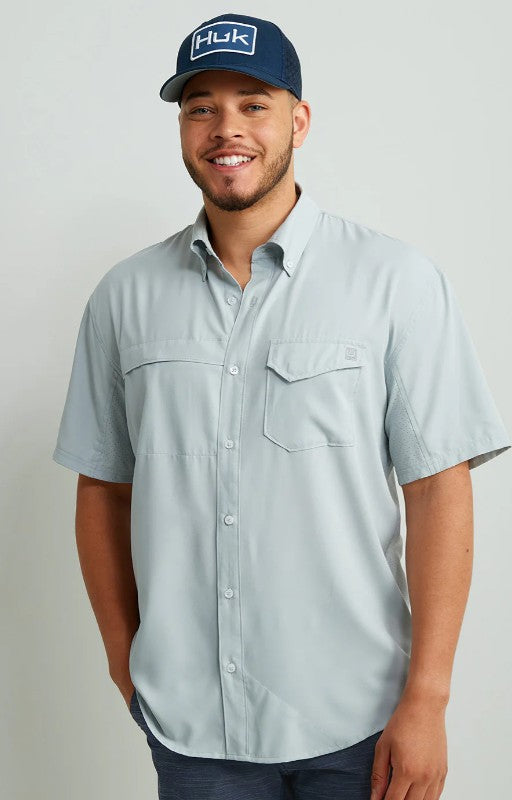 Men's Huk Solid Tide Point S/S Button Down