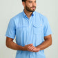 Men's Huk Solid Tide Point S/S Button Down