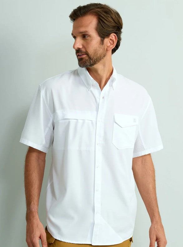 Men's Huk Solid Tide Point S/S Button Down
