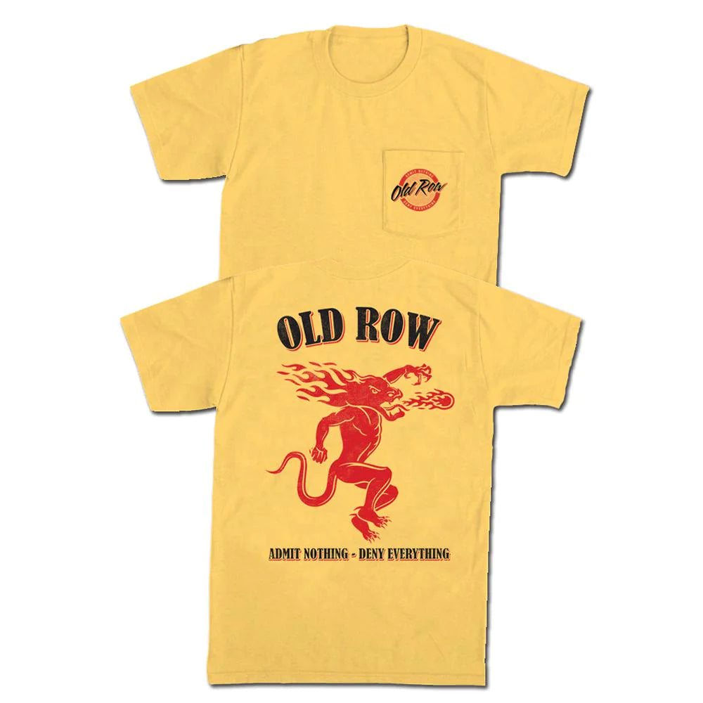 Old Row Spicy Shot S/S Pocket Tee Yellow