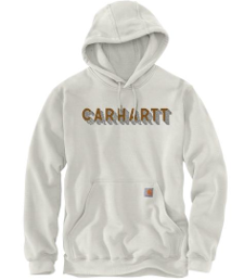 Carhartt Rain Defender® Loose Fit Midweight Logo Graphic Hoodie (Malt)
