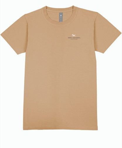 Men's Simply Southern American Dude Camo Logo S/S (Khaki)